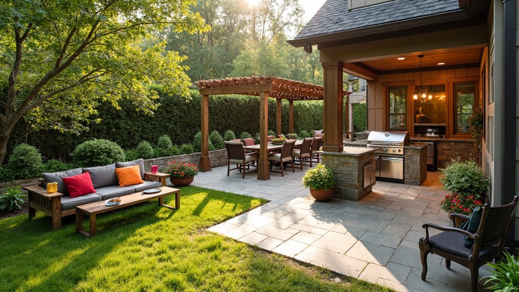 create a backyard culinary space